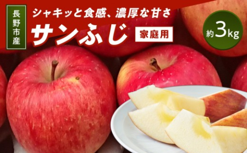 長野市産 サンふじ 家庭用 約3kg【2026年11月下旬以降出荷予定】(さらしな青果) |  りんご サンふじ 家庭用 完熟 信州 人気 おすすめ 林檎 リンゴ フルーツ 果物  産地直送 長野県 長野市 信州 信濃 ふるさと納税 2722006 - 長野県長野市