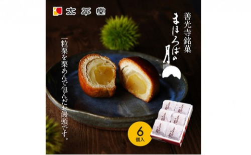 【太平堂】まほろばの月6個入 |  栗 栗あん 和菓子 銘菓 人気 おすすめ スイーツ お菓子 ギフト お土産  送料無料  長野県 長野市 信州 信濃 ふるさと納税 2722028 - 長野県長野市