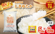 【新米　先行予約】令和8年産すっごいもちもち「しきゆたか」白米定期便　6カ月で5kgを6回お届け（1カ月に1回）【C075W】