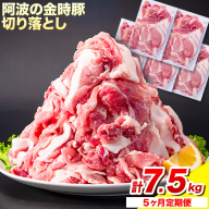 ＜ブランド豚＞ 定期便 阿波の金時豚 大容量1.5kg ×5ヶ月定期便 切り落とし アグリガーデン 《お申込み月の翌月から出荷開始》豚肉 ブランド豚 肉 小分けパック 送料無料 徳島県 上板町 st-p
