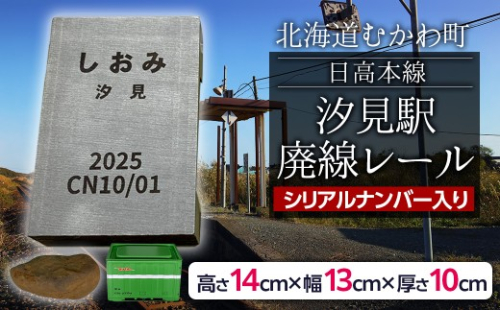 【第2弾】日高本線廃線レール　厚さ１０ｃｍ（数量限定）（シリアルナンバー入り）  【ふるさと納税 人気 おすすめ ランキング 廃線 レール ブックエンド 置物 限定 北海道 むかわ町 送料無料】 MKWG036 2724713 - 北海道むかわ町