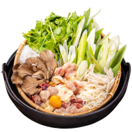 【Amazon特別価格】 鍋セット 5～6人前 白神地鶏 稲庭うどん 寄せ鍋 セット 野菜付き 平飼い 地鶏 鶏鍋 白神特選
