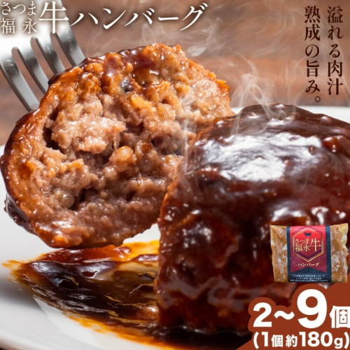 さつま福永牛 ハンバーグ 選べる個数 2個～9個 個包装 福永畜産《30日以内に出荷予定(土日祝除く)》鹿児島県 さつま町 和牛 福永牛 牛 牛肉 ハンバーグ 2725430 - 鹿児島県さつま町