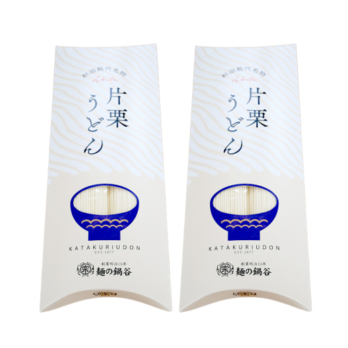 【Amazon特別価格】うどん 麺の鍋谷 片栗うどん 120g 4束入 2箱 お土産 ピロー箱 麺類 乾麺 2725515 - 秋田県能代市