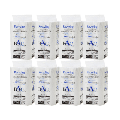 【Amazon.co.jp限定】【3ヵ月毎 計4回お届け 定期便】トイレットペーパー ブランカ 12R ダブル （30ｍ×2枚）×8パック 96個 ×4回 日用品 消耗品 114mm 柔らかい 無香料 芯 大容量 トイレット トイレ といれっとペーパー ふるさと 納税 2725673 - 秋田県能代市