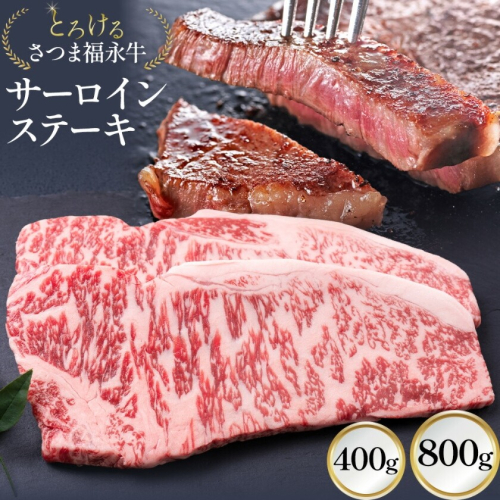 とろける さつま福永牛 サーロインステーキ 選べる内容量 400g 800g 有限会社共同食肉《30日以内に出荷予定(土日祝除く)》鹿児島県 さつま町 和牛 牛 サーロイン ステーキ 2725825 - 鹿児島県さつま町