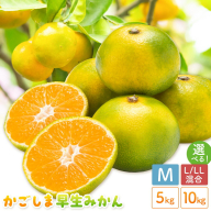 かごしま早生みかん 選べる M L LL サイズ混合 5kg 10kg 田野農園《10月中旬-1月中旬頃出荷》鹿児島県 さつま町 早生 みかん 蜜柑 柑橘 果物 くだもの フルーツ ジューシー 送料無料