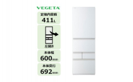 東芝　冷蔵庫【標準設置費込み】　411L　5ドア　右開き　冷凍冷蔵庫　GR-A41GXH(EW) 【冷蔵庫 家電 キッチン家電 右開き 家電 電化製品】