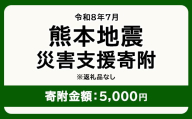 令和8年7月 熊本地方地震 災害支援寄附【災害応援寄附金】 (寄附金額：5,000円)【返礼品なし】※被災地のため、赤い羽根の共同募金会に当災害の支援金としてお預けします｜ 地震 災害 復興 支援 寄附 寄付