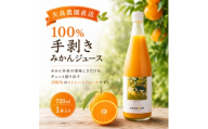 ＜矢島みかん農園＞手剥きみかん丸ごと100%ジュース720ml×1本　みかん農園直送～自然なままの味【1762625】