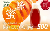 千葉県産純粋はちみつ【500g 1本】からすざんしょう ふるさと納税 ハチミツ 蜂蜜 はちみつ お菓子作り おかしづくり スイーツ 料理 千葉 大網白里市 送料無料 X021