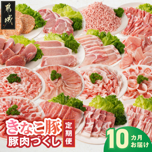 「きなこ豚」豚肉づくし定期便(10ヶ月)_T150-10-12-015 2729053 - 宮崎県都城市