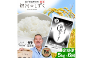 ＜毎月定期便＞岩手県 遠野産 銀河のしずく 精米 5kg全6回【4089922】