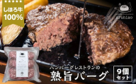 しほろ牛100％熟旨バーグ9個セット