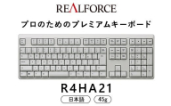 東プレ REALFORCE R4 プロのためのプレミアムキーボード 日本語配列 フルサイズ 45g 白 (型式：R4HA21)
