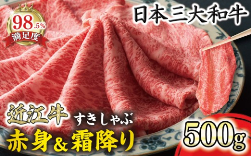【一週間以内発送】特選近江牛すき焼き・しゃぶしゃぶ用『霜降り・赤身ミックス』500g【寛閑観】【FR04W】 2735560 - 滋賀県近江八幡市