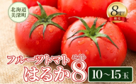 【2026年発送】 糖度8度以上 フルーツトマト はるか8（エイト） 10～15玉 トマト 野菜 夏 野菜 旬 甘い 濃厚 果物 フルーツ 高糖度 新鮮 産地直送 北海道 美深町