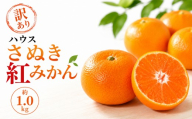 2027年発送 訳あり みかん 紅みかん 約1kg ハウス紅みかん 温州みかん 果物 くだもの 訳アリ 訳あり品 訳有り わけあり 香川産 フルーツ 柑橘 蜜柑 産地直送 おすすめ 国産 香川 丸亀 早期予約