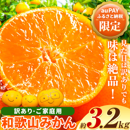 【三太郎の日限定】 和歌山 訳あり みかん 和歌山みかん 約3.2kg《11月上旬-12月末頃出荷》和歌山県 日高川町 柑橘類 柑橘 果物 フルーツ ミカン 訳ありみかん 家庭用 お試し みかん 2739602 - 和歌山県日高川町