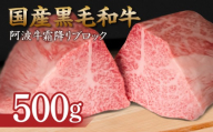 霜降り ブロック肉 500g 牛肉 国産 黒毛和牛 肉 ローストビーフ ステーキ BBQ キャンプ飯 アウトドア おすすめ 霜降り 黒毛和牛 和牛 阿波牛 小松島市 徳島県
