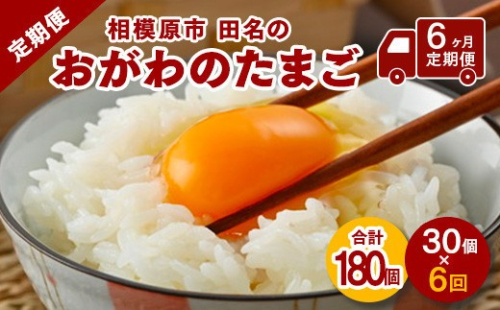 【配送月選択可】相模原市田名のおがわのたまご　ピンク卵 Mサイズ 30個(27個＋割れ補償3個)×6か月【6ヶ月定期便】 2740894 - 神奈川県相模原市