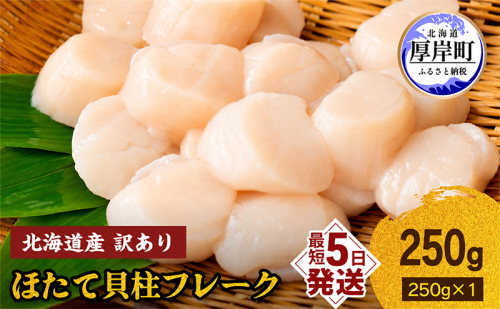 訳あり 北海道産 冷凍 ほたて 貝柱 フレーク 250g 帆立 ホタテ 玉冷 魚貝類 海鮮 海の幸 ホタテフレーク 食材 プリプリ食感 濃厚 旨味 2746758 - 北海道厚岸町