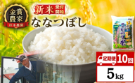 【新米予約】【定期便10回】ななつぼし5kg≪杉本農園≫