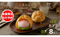 【ふるさと納税】北海道シュークリーム （抹茶あずき） 8個入 冷凍シュークリーム スイーツ デザート 洋菓子 抹茶 あずき 個包装 お菓子 ギフト お取り寄せ アイスクリーム 出産祝 結婚祝 おやつ 御歳暮 御祝 お礼 学校祭 お中元 北海道 安平町