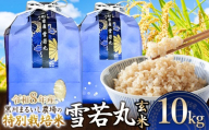 【令和8年産】 黒川まるいし農場の特別栽培米 雪若丸 玄米 10kg(5kg×2袋)　山形県鶴岡市産　K-874　| ゆきわかまる 10キロ 米どころ 庄内米 ブランド米 コメ こめ ご飯 ごはん 美味しい お取り寄せ 農家直送 東北 国産 おすすめ 人気 返礼品 2026年産