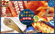 【 14営業日以内に発送 】 小樽の海の幸福袋 豪華4種 （ 計2kg以上 ） 詰め合わせセット タコ たこ 蛸 八角 銀鱈 天然鮭 鮭 イクラ 刺身 西京味噌漬け 味噌漬け 魚 魚類 魚介 魚介類 海鮮 おかず おつまみ 食べ比べ 詰め合わせ 冷凍