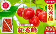 【2027年産】GI 東根さくらんぼ 紅秀峰 800g バラ詰め L以上 特秀品 山形県 東根市 ティスコファーム提供 hi089-011-r9 サクランボ フルーツ 果物 くだもの  紅秀峰 期間限定 先行受付 化粧箱入り 冷蔵配送 グルメ ご当地 特産直送