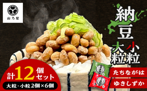 山乃屋の山木屋 大粒 小粒 納豆 各種6個 納豆 大豆 健康 発酵食品 ギフト おすすめ 川俣町 福島県  FAF-0290 2760628 - 福島県川俣町
