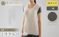 ミラクルロール インナー袖無Mサイズロング丈 グレー ファッション小物 ファッションアイテム 服飾品 ファッション 川俣町 福島県  FAF-0336