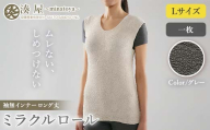 ミラクルロール インナー袖無Lサイズロング丈 グレー ファッション小物 ファッションアイテム 服飾品 ファッション 川俣町 福島県  FAF-0341
