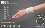 ミラクルロール 手首・足首兼用サポーター 左右一組 グレー ファッション小物 ファッションアイテム 服飾品 ファッション 川俣町 福島県  FAF-0346