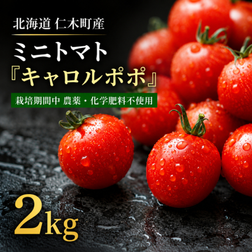 ミニトマト「キャロルポポ」2kg 栽培期間中 農薬・化学肥料不使用 北海道 仁木町 トマト ミニトマト 野菜 [自然農園] 2766637 - 北海道仁木町