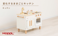 変化するままごとキッチン（キッチン） ／ HOPPL おもちゃ おままごと 木目 キャビネット オリジナル 子供 お祝い 贈り物 雑貨 プレゼント 兵庫県 No.564