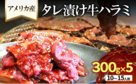 アメリカ産タレ漬け牛ハラミ　10～15人前 300g×5 牛肉 焼肉 焼き肉 アウトドア BBQ