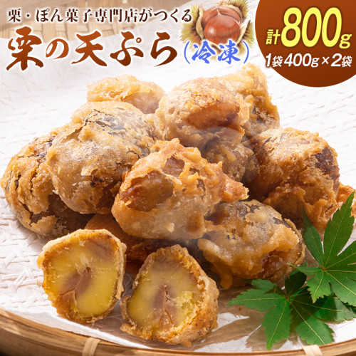 栗の天ぷら 計800g 冷凍 揚げ物 ホクホク 国産 低温熟成栗使用 宮崎県新富町産 秋の味覚 先行予約【B702】 2772817 - 宮崎県新富町