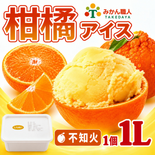 柑橘アイス 1個1000ml【 不知火 】 冷凍 みかん 旬 農家直送 特産品 さっぱり 大人 旨味 アイス ジェラート シャーベット ソルベ アイスクリーム ランキング 人気 業務用 大容量 ホームタイプアイス ファミリーサイズ 家庭用 みかん 柑橘 かんきつ 不知火 デコポン ぽんかん 冷凍 冬 夏 みかん職人武田屋 愛媛県 愛南町 2773035 - 愛媛県愛南町