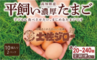 土佐ジロー10個×2P(12回) うらにわ自然たまご園