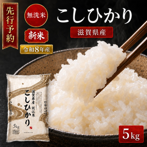 【令和8年産】 先行予約 新米 BG無洗米 コシヒカリ 5kg 米 無洗 無洗米 こめ コメ お米 ご飯 こしひかり 5キロ 令和8年 令和8年度産 令和八年 令和八年産 滋賀県 豊郷 豊郷町 2774164 - 滋賀県豊郷町