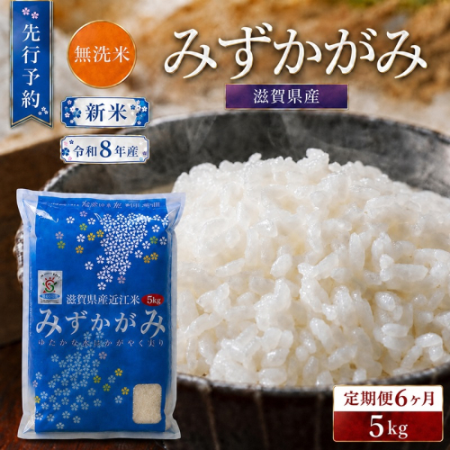 【令和8年産】新米 BG無洗米 みずかがみ 5kg 6回定期便 令和8年産 定期便 米 無洗 無洗米こめ コメ お米 ご飯 米 ミズカガミ 米定期便 6か月定期便 6ヶ月定期便 6回 6ヶ月 6か月 滋賀県 豊郷 豊郷町 2774169 - 滋賀県豊郷町
