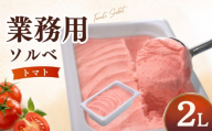 家族やみんなで楽しめる！ たっぷり2L トマト ソルベ 乳 不使用 スイーツ ご当地 人気 冷凍 工房直送 とまと そるべ アイス アイスクリーム あいす お菓子 洋菓子 デザート 2L 盛岡市産   岩手県 盛岡市 東北 岩手 盛岡 tamayam002tm