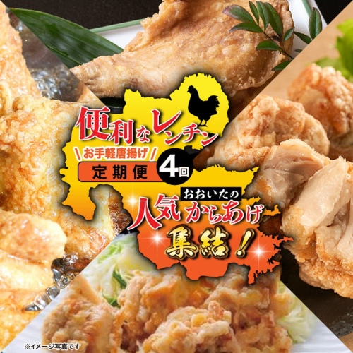 おおいたの人気からあげ集結！便利なレンチンお手軽唐揚げ定期便 大分県 国東 中津 竹田 津久見 時短 ご当地 グルメ 有名店 レンジ調理_2677R-11 2774673 - 大分県国東市