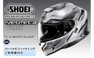 SHOEIヘルメット[NEOTEC 3 VORYX (WHITE/SILVER)]XXL フィッティングチケット付き|フェイスカバー システム ネオテック シャープン バイク ツーリング ショウエイ [2357]