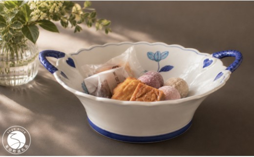 有田焼 華山窯 鉄仙花バスケット 大 【東洋セラミックス】 食器 器 花 大皿 多様鉢 au041 2777358 - 佐賀県有田町