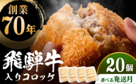 【2月発送】 飛騨牛入りコロッケ20個 多治見市 / 渡辺精肉店 コロッケ ころっけ おかず お惣菜 惣菜 飛騨牛 冷凍 和牛 [TAZ051]
