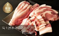 【希少！幻の豚】富士湧水ポークセット 約1.2kg　豚肉　夕食　おかず　焼肉　焼き肉　