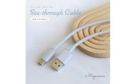 Owltech シースルー素材採用 耐屈曲5万回 急速充電3A／データ転送 USB Type-A to USB Type-C シリコンケーブル Mignonne（ミニョン） OWL-CBS1MINAC12-BL ベイビーブルー 【 ガジェット 海老名市 】